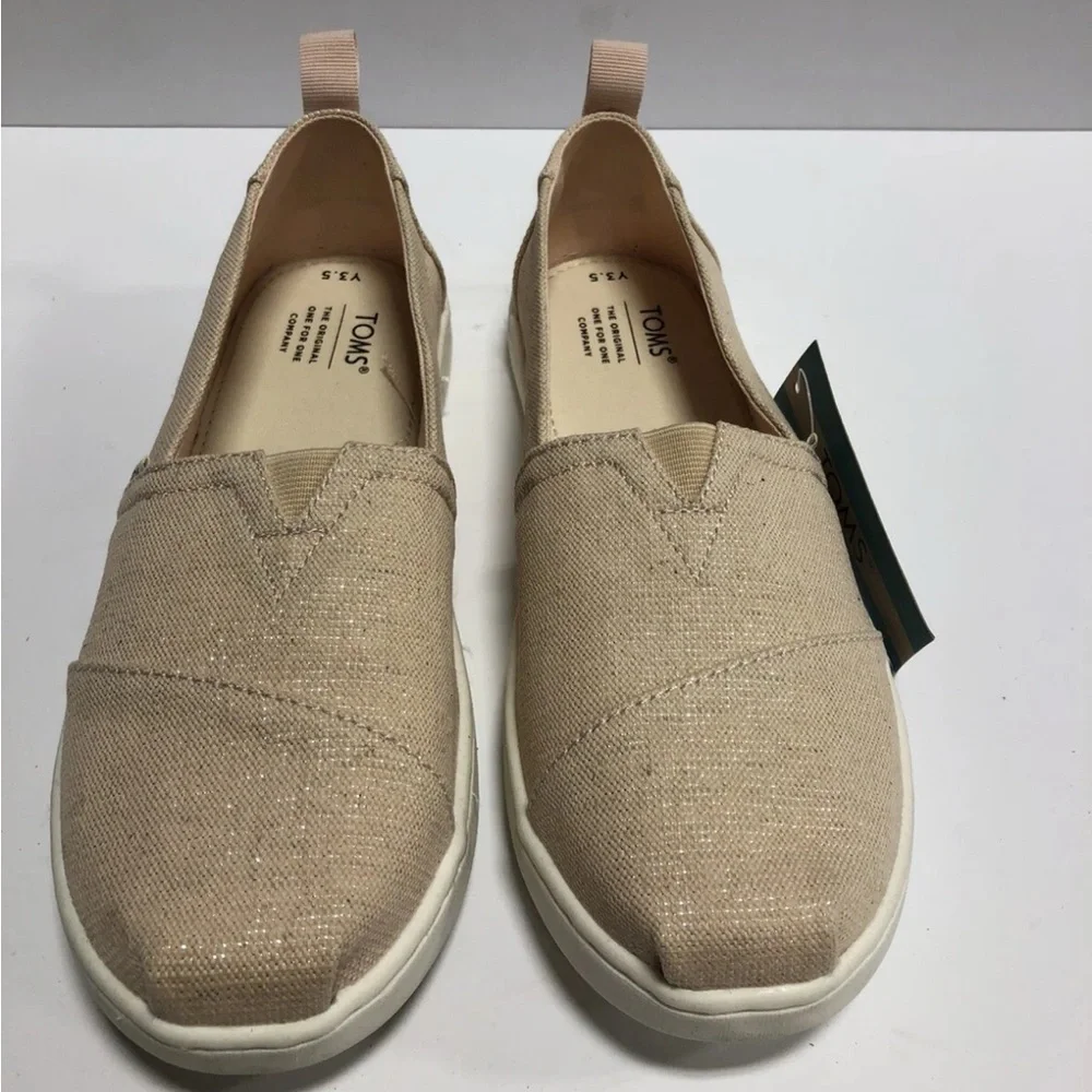 Toms Alpargata Girls Slip On Size 3.5M Big Kid